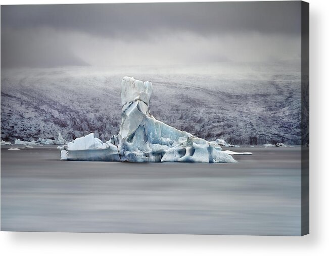 Jkulsrln Acrylic Print featuring the photograph Slice Of Ice by Evelina Kremsdorf