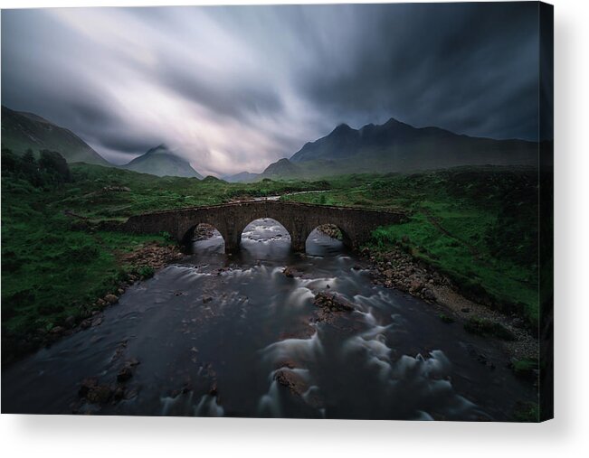 Scotland Acrylic Print featuring the photograph Sligachan Storm. by Juan Pablo De