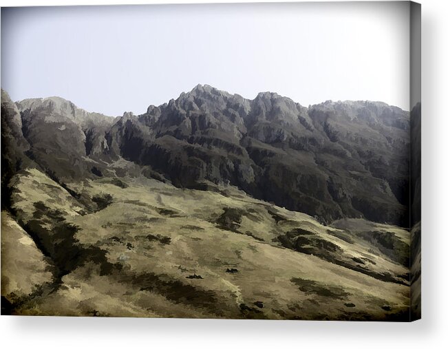 Blue Sky Acrylic Print featuring the photograph Slope of hills in the Scottish Highlands by Ashish Agarwal