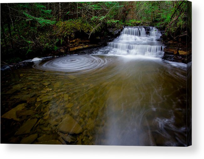 Bush Acrylic Print featuring the photograph Small Falls Pool Swirl I by Jakub Sisak