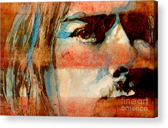 Kurt Cobain Acrylic Print featuring the painting Smells Like Teen Spirit by Paul Lovering