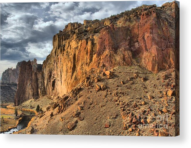 Smith Rock Acrylic Print featuring the photograph Smith Rainbow Rocks by Adam Jewell