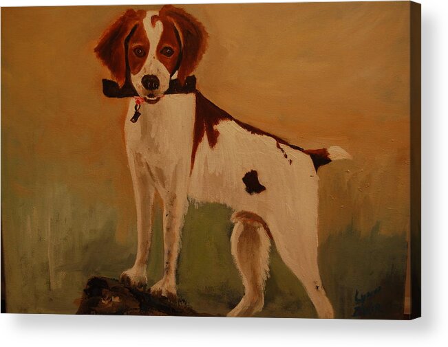 Animal Paintings Acrylic Print featuring the painting Smitty by Lynn Beazley Blair