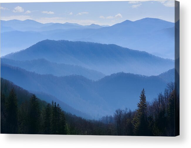 Great Smoky Mountains National Park Acrylic Print featuring the photograph Smoky Mountains by Melinda Fawver