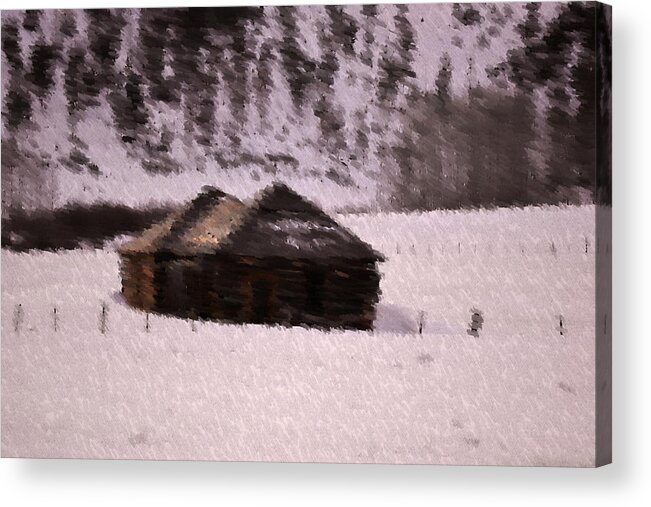 Landscape Acrylic Print featuring the photograph Snowed In by Kevin Bone