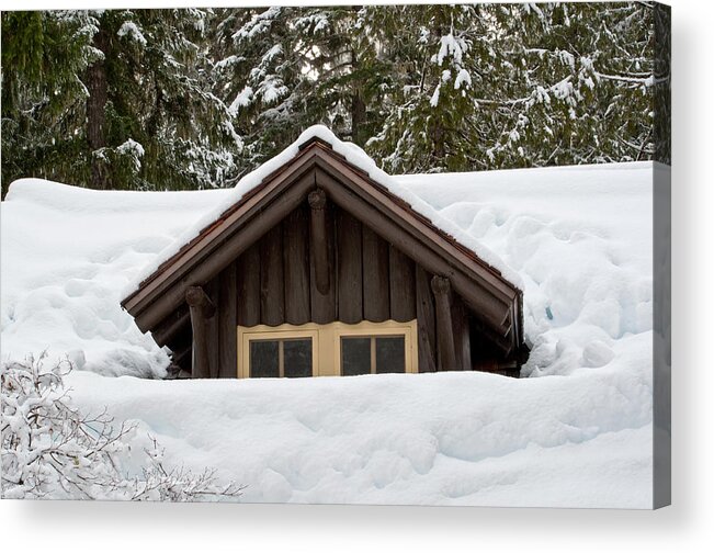 Roof Acrylic Print featuring the photograph Snowed In by Tikvah's Hope