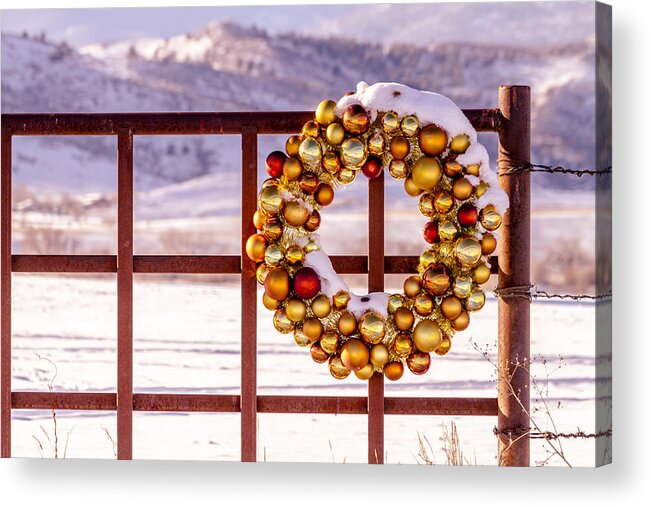 Balls Acrylic Print featuring the photograph Snowy Christmas Morning by Teri Virbickis