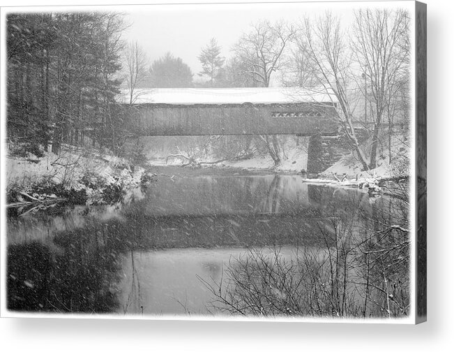 Coombs Acrylic Print featuring the photograph Snowy Crossing by Luke Moore