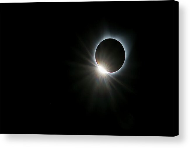 Eclipse Acrylic Print featuring the photograph Solar Ring by Hua Zhu