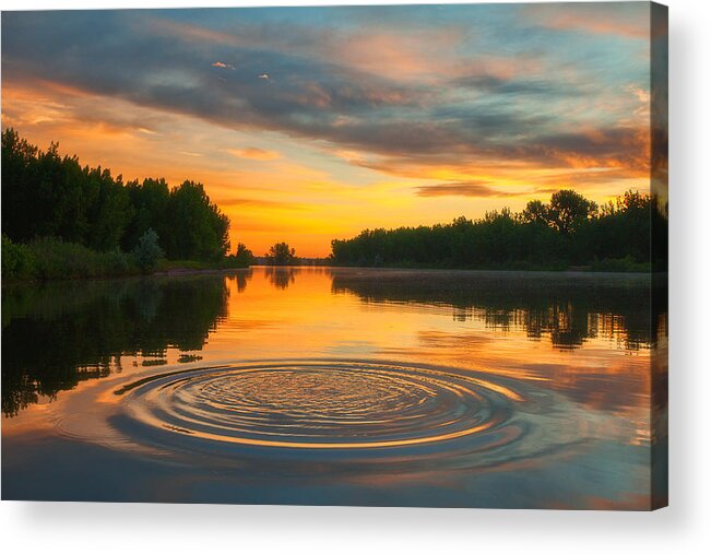 Reflection Acrylic Print featuring the photograph Solstice Ripples by Darren White