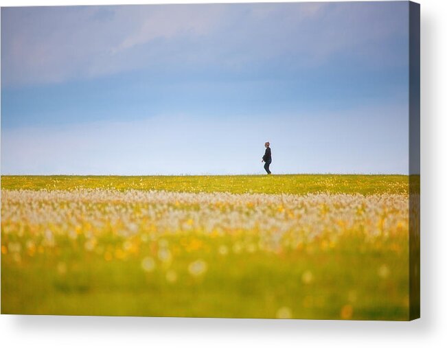 Landscape Acrylic Print featuring the photograph Sometimes We All Walk Alone by Karol Livote