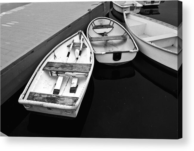 Maine Acrylic Print featuring the photograph Sorrento Harbor Boats 2 by Bill Barber