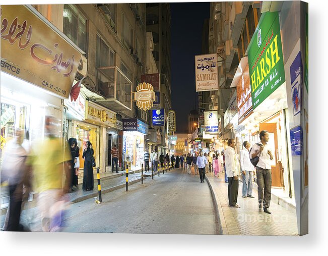 Arab Acrylic Print featuring the photograph Souk In Central Manama Bahrain by JM Travel Photography