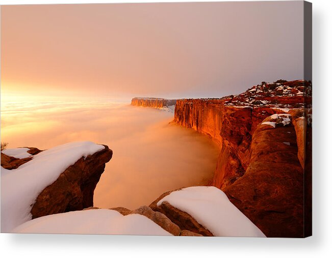 Fog Acrylic Print featuring the photograph Grand View in Fog by Dustin LeFevre