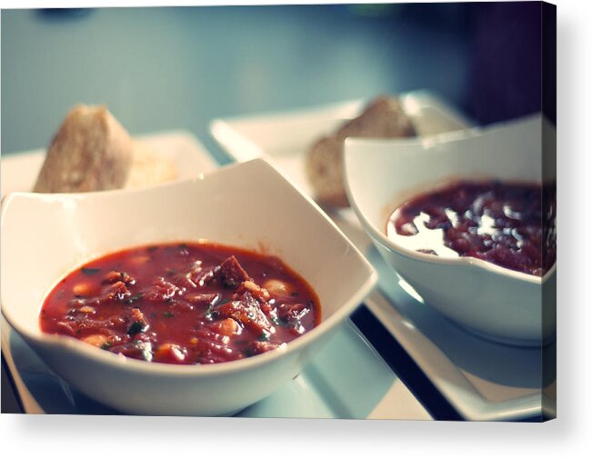 Food Acrylic Print featuring the photograph Soup by Nick Barkworth