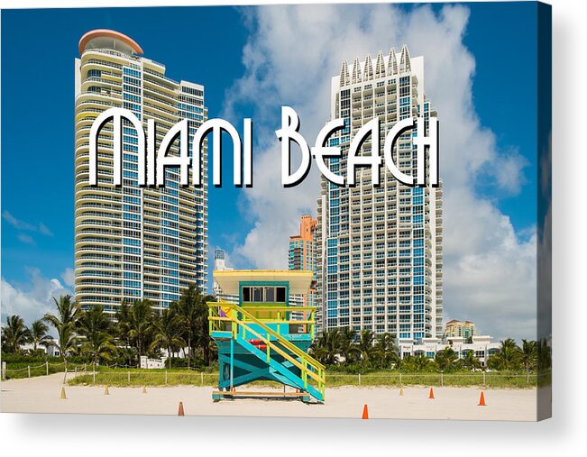 Architecture Acrylic Print featuring the photograph South Beach by Raul Rodriguez