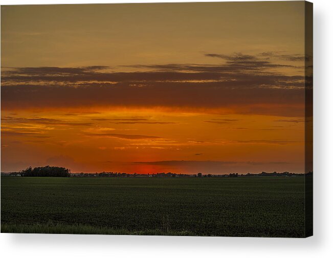 Landscape Acrylic Print featuring the photograph South Dakota Sunset by Pam DeCamp