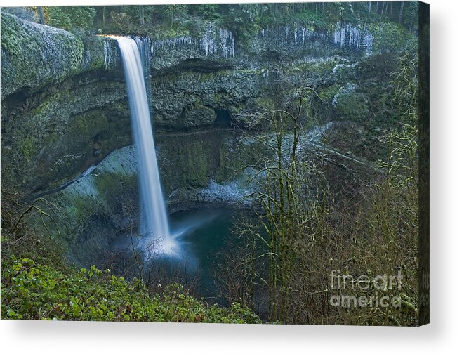 Beauty Acrylic Print featuring the photograph South Falls Winterscape by Nick Boren