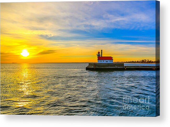 Duluth Acrylic Print featuring the photograph South Pier Morning by Bryan Benson