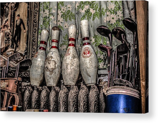 Bowling Pins Acrylic Print featuring the photograph Spare Pins by Ray Congrove