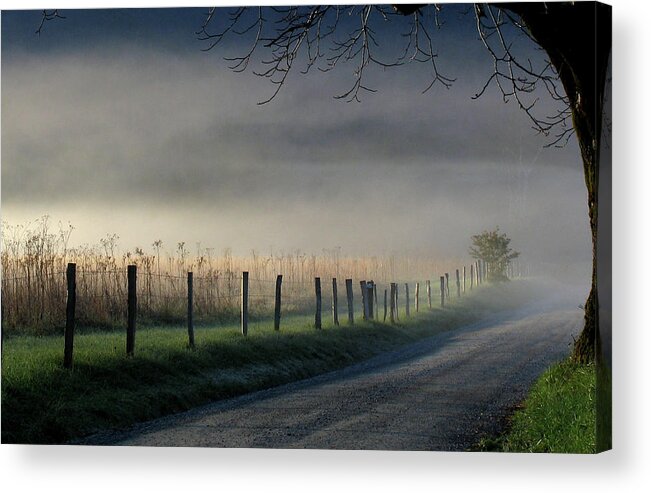 Fence Acrylic Print featuring the photograph Sparks Lane Sunrise by Douglas Stucky