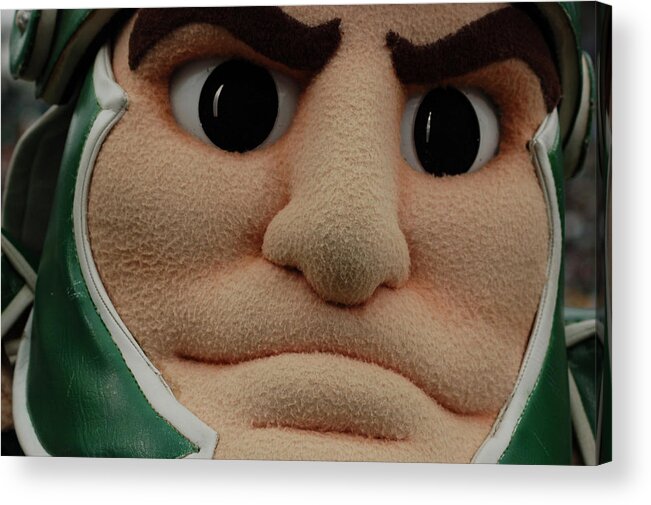 Michigan State University Acrylic Print featuring the photograph Sparty Face by John McGraw