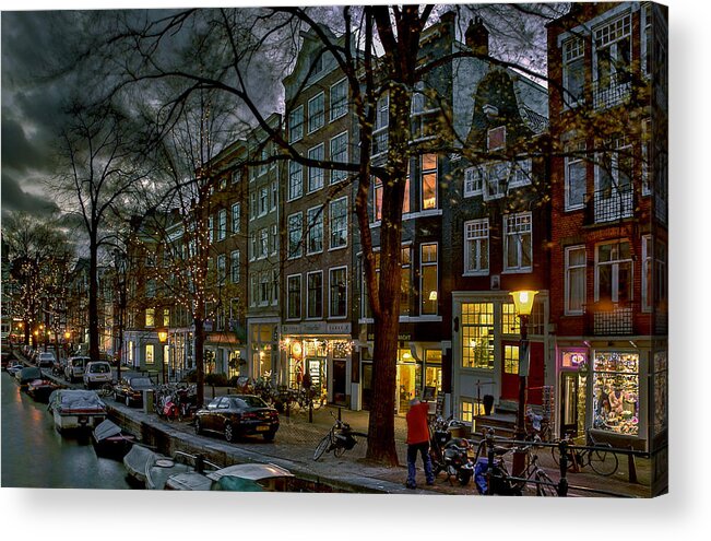 Holland Amsterdam Acrylic Print featuring the photograph Spiegelgracht 8. Amsterdam by Juan Carlos Ferro Duque