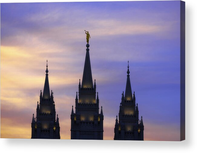Salt Lake City Acrylic Print featuring the photograph Spires by Chad Dutson