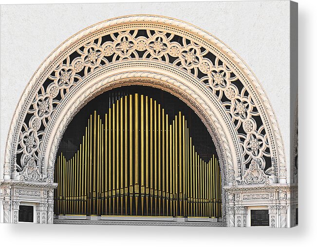 San Diego Acrylic Print featuring the photograph Spreckels Organ Balboa Park San Diego by Alexandra Till