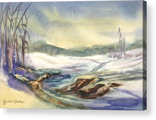 Canadian Landscape Acrylic Print featuring the painting Spring Break by Heather Gallup