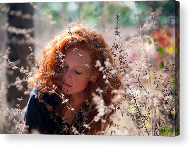Woman Acrylic Print featuring the photograph Spring in the Heart by Jenny Rainbow