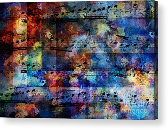 Music Acrylic Print featuring the digital art Squared Off by Lon Chaffin