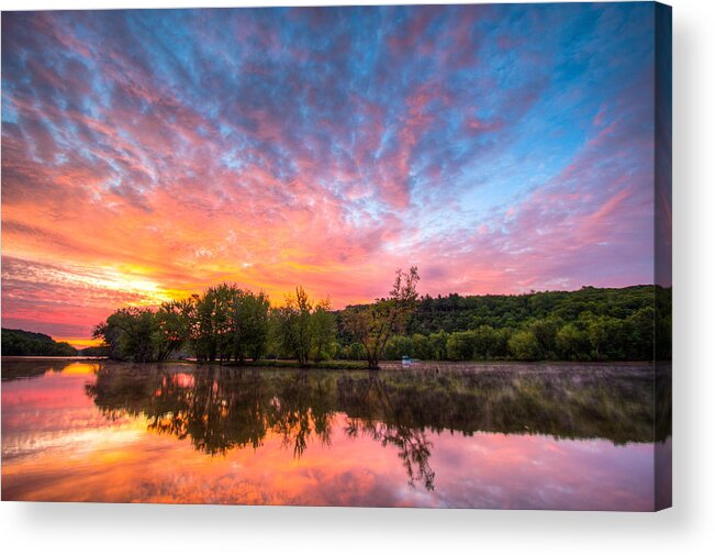 St. Croix River Acrylic Print featuring the photograph St. Croix River at Dawn by Adam Mateo Fierro