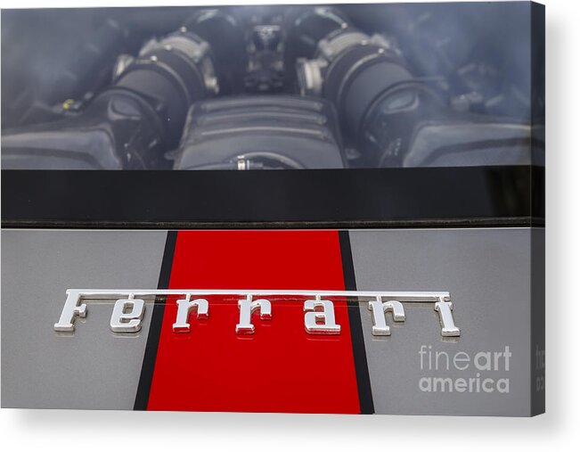Ferrari F430 Acrylic Print featuring the photograph Ferrari Engine by Dennis Hedberg