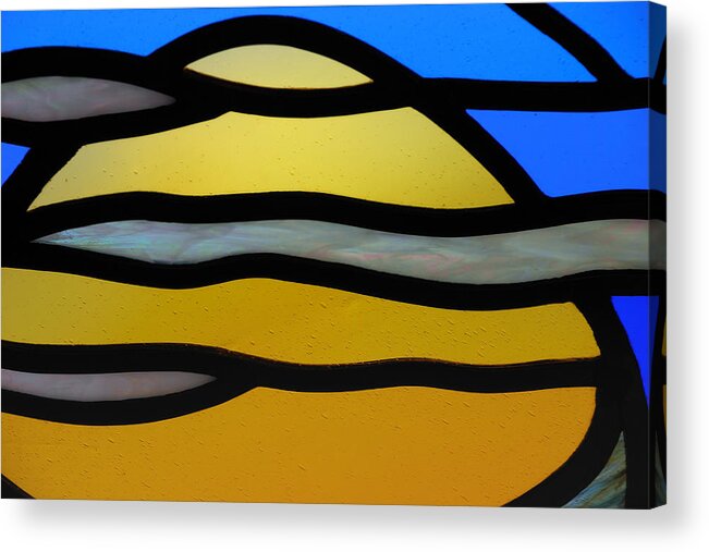 Stained Acrylic Print featuring the photograph Stained Glass Scenery 3 by Wendy Wilton