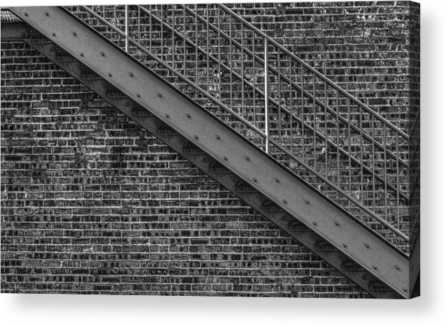 Architectural Detail Acrylic Print featuring the photograph Stairs by Roger Passman