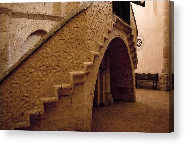 Suckling Pig Acrylic Print featuring the photograph Stairway to the Hidden Altar by Lorraine Devon Wilke