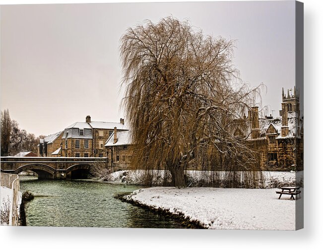 River Acrylic Print featuring the photograph Stamford in the Snow by Ray Devlin