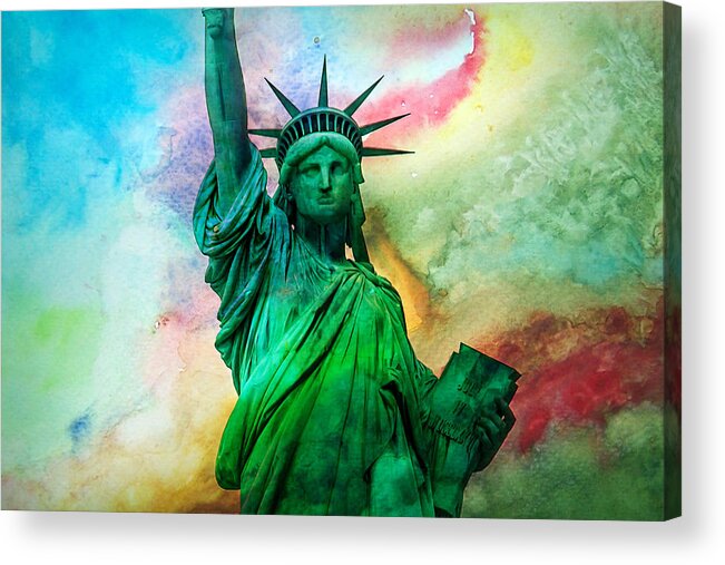 Statue Of Liberty Acrylic Print featuring the photograph Stand Up For Your Dreams by Az Jackson