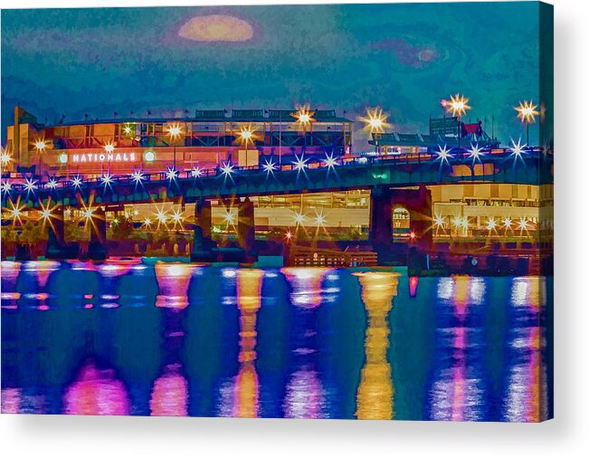 Baseball Acrylic Print featuring the photograph Starry Night at Nationals Park by Jerry Gammon