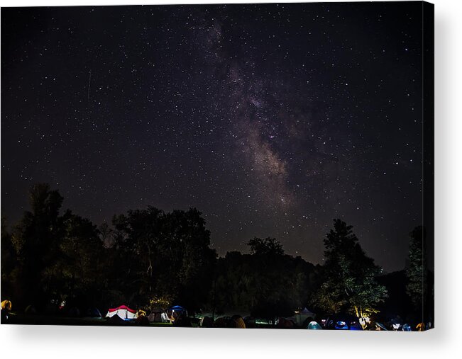 Night Acrylic Print featuring the photograph Starry Night Milky Way by Stacy Abbott