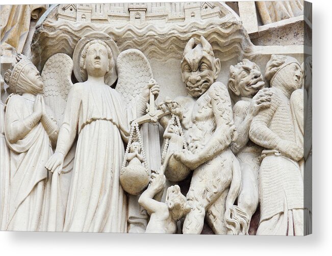 Angel Acrylic Print featuring the photograph Statues Depicting The Judgment by William Sutton