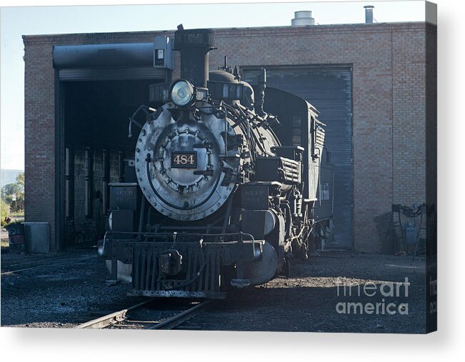 Antonito Acrylic Print featuring the photograph Steam Engine 489 on the Cumbres and Toltec Scenic Railroad by Fred Stearns