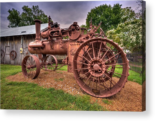 Steam Tractor Acrylic Print featuring the photograph Steam Tractor by Brett Engle