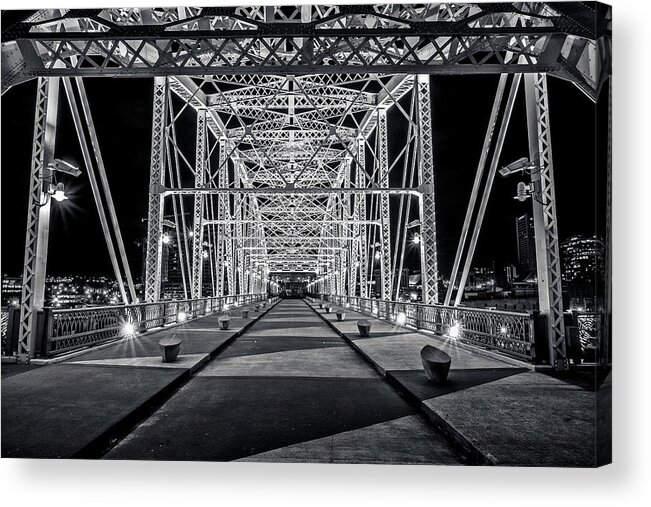 Www.cjschmit.com Acrylic Print featuring the photograph Step Under the Steel by CJ Schmit
