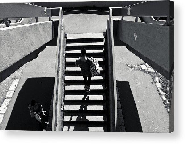 Steps Acrylic Print featuring the photograph Steps by Grebo Gray