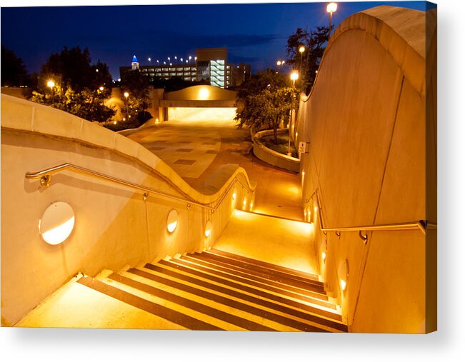 Aggies Acrylic Print featuring the digital art Steps to Kyle Field by Linda Unger