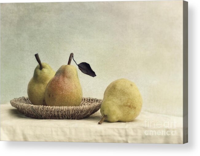 Pear Acrylic Print featuring the photograph Still Life With Pears by Priska Wettstein