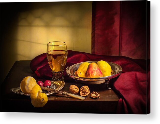 Ontbijt Acrylic Print featuring the photograph Still Life with Roemer-Pears by Levin Rodriguez