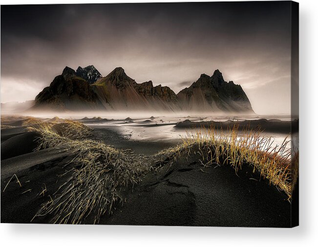 Sea Acrylic Print featuring the photograph Stokksnes by David Mart?n Cast?n